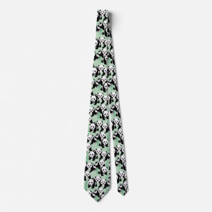 Panda Bears Graphic Design Tie
