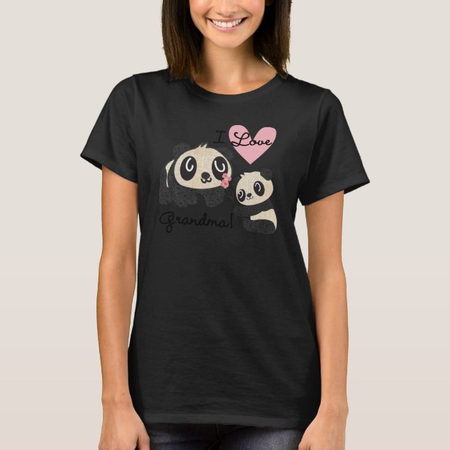 Panda Bears I Love Grandma T-Shirt (Front)
