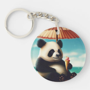 Panda Bears Key Ring