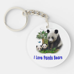 Panda Bears  Key Ring