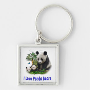 Panda Bears  Key Ring