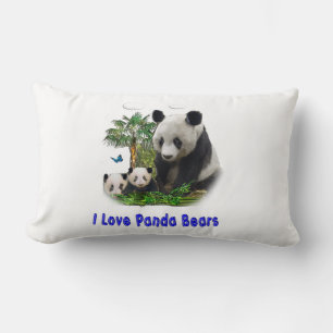 Panda Bears Lumbar Cushion