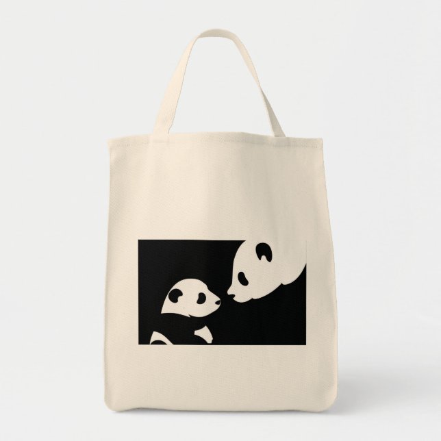 panda bears stamp tote bag (Front)