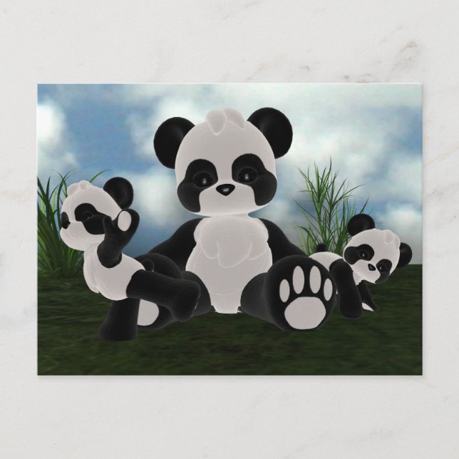 Panda Bearz Sunny Day Postcard (Front)