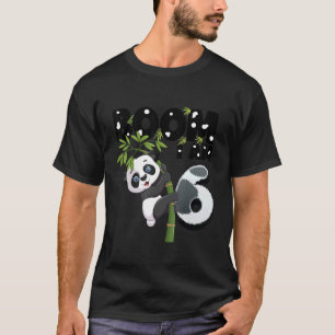 Panda Birthday 6 Years Old 6th Birthday Outfit Boy T-Shirt