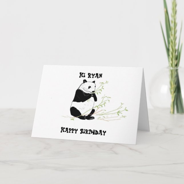 Panda Birthday card (Front)