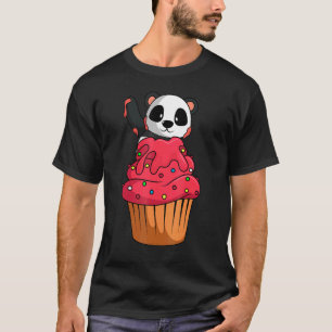 Panda Birthday Cupcake Party Bday Animal Celebrat T-Shirt