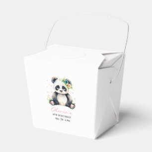 Panda Birthday Invitation, Panda Girl Birthday  Favour Box