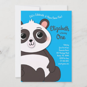 Panda Birthday Party Invitation