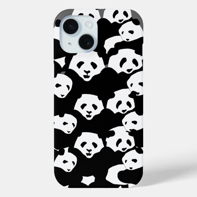 Panda Black&White pattern Case-Mate iPhone Case (Back)
