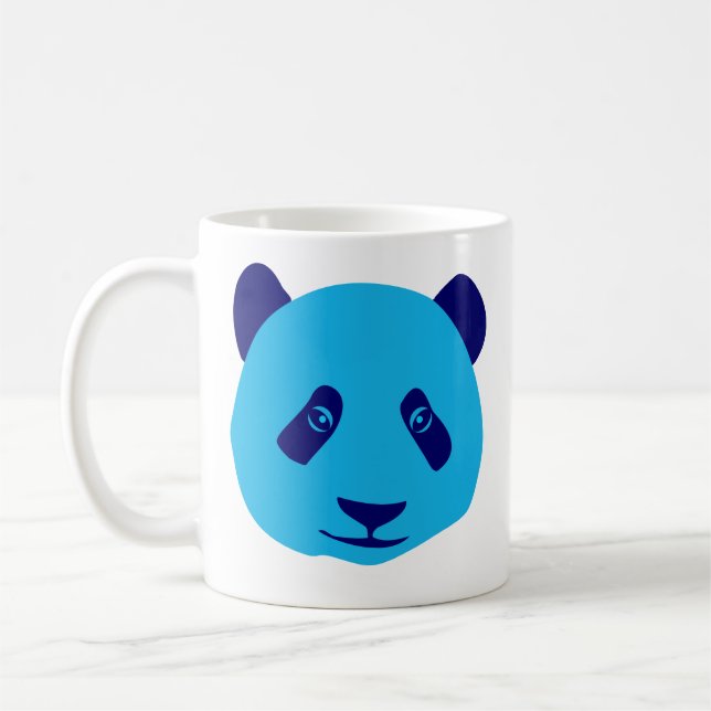 Panda - Blue Coffee Mug (Left)