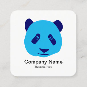 Panda - Blue Square Business Card