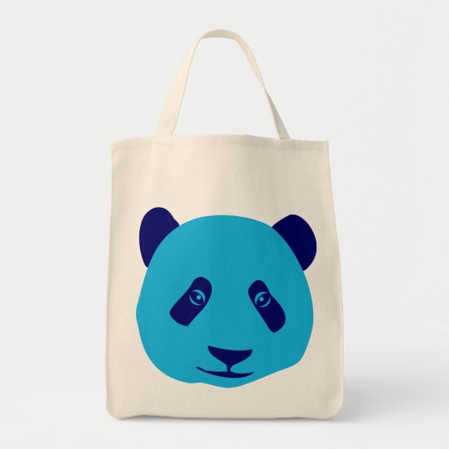 Panda - Blue Tote Bag (Front)