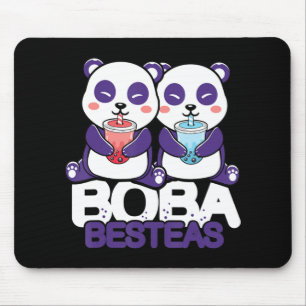 Panda Boba Bubble Tea Anime Kawaii Neko Girls Mouse Pad