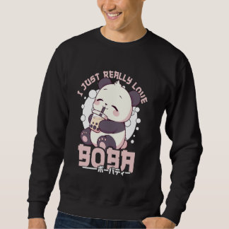 Panda Boba Tea Kawaii Bubble Tea Panda Anime Neko  Sweatshirt