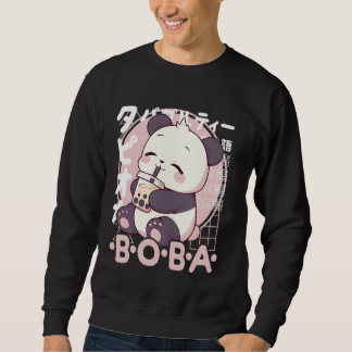 Panda Boba Tea Kawaii Bubble Tea Panda Anime Neko  Sweatshirt