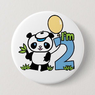 Panda Boy 2nd Birthday 7.5 Cm Round Badge