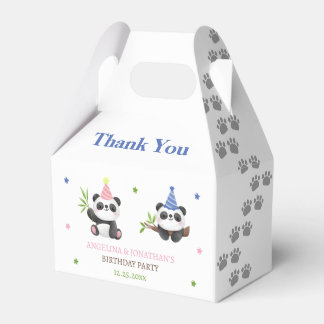 Panda Boy and Girl Joint Birthday  Favour Box