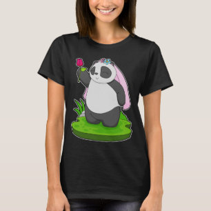 Panda Bride Rose Wedding T-Shirt
