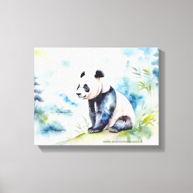 Panda brings good luck canvas print (Front)