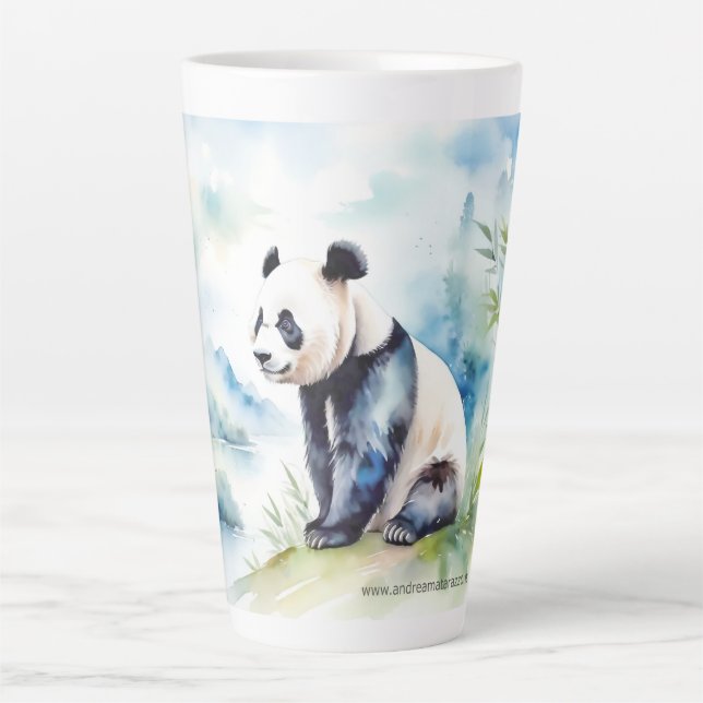 Panda brings good luck latte mug (Front)