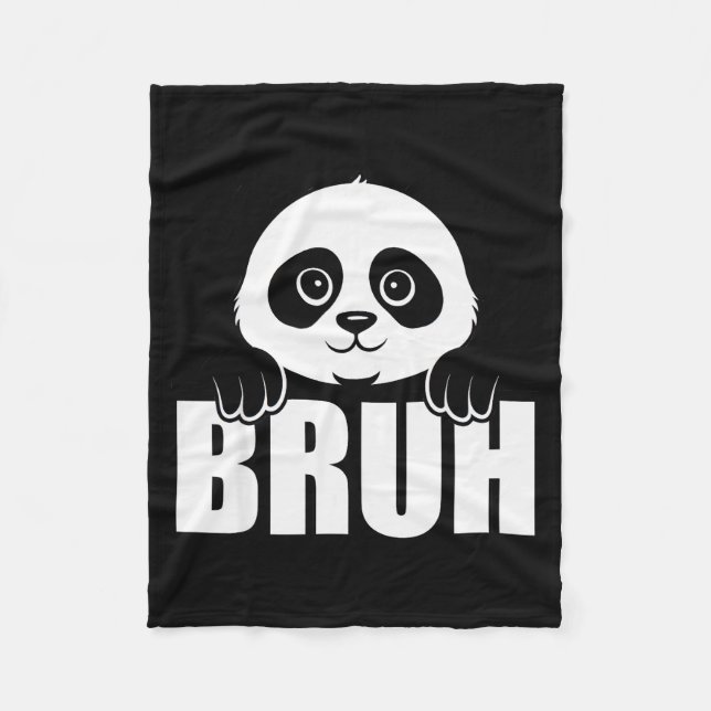 Panda Bruh Funny Zoo Animal Lover For Men Women Ki Fleece Blanket (Front)