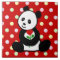 Panda Cartoon and A Heart Flower