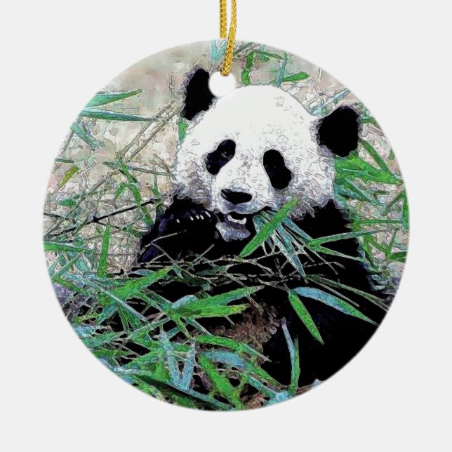 Panda Ceramic Tree Decoration (Front)