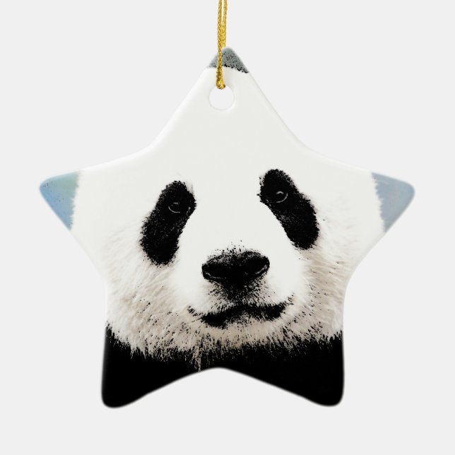 Panda Ceramic Tree Decoration (Front)