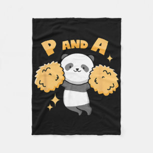 Panda Cheerleader Pun Fleece Blanket