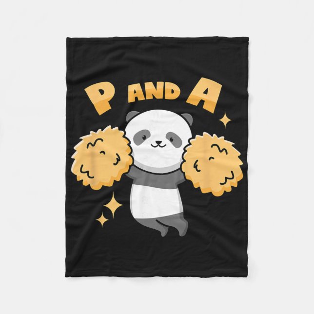 Panda Cheerleader Pun  Fleece Blanket (Front)