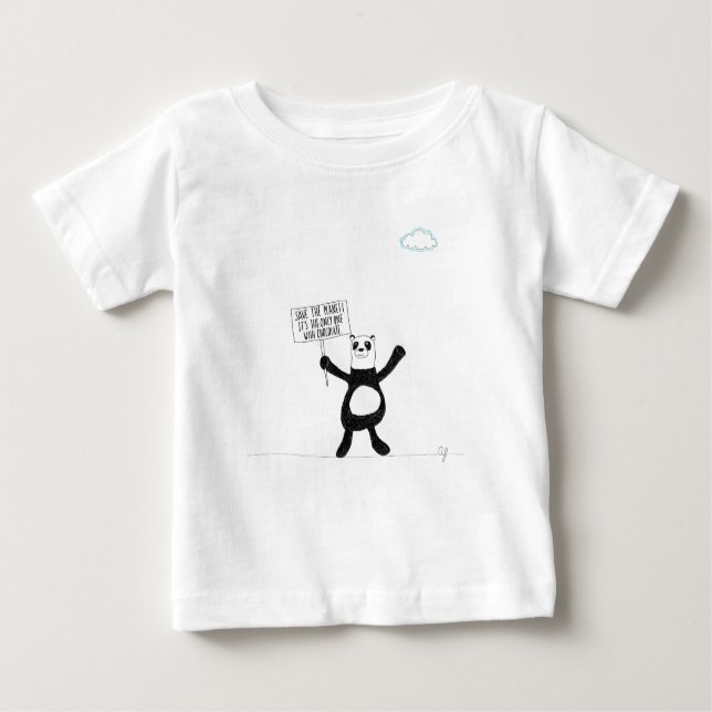 Panda Chocolate Baby T-Shirt (Front)