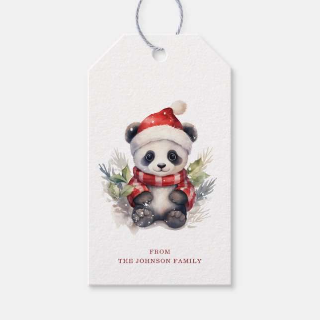Panda Christmas Gift Tags (Front)