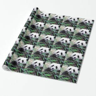 Panda Christmas Gift Wrapping Paper