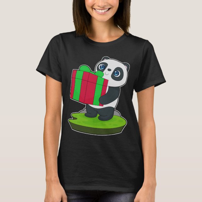 Panda Christmas Package T-Shirt (Front)