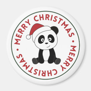 Panda Christmas Snow Winter Animals Pandas Magnet