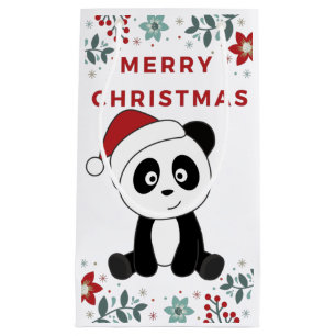 Panda Christmas Snow Winter Animals Pandas Small G Gift Bag