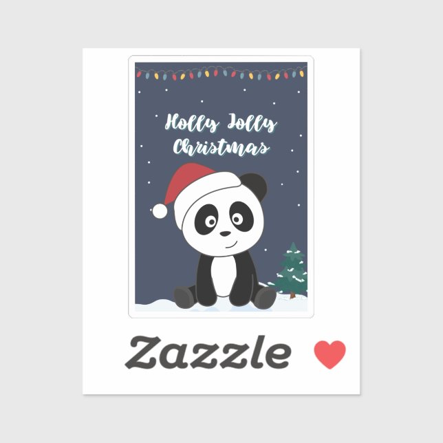 Panda Christmas Snow Winter Animals Pandas Sticker (Sheet)