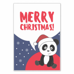 Panda Christmas Snow Winter Animals Pandas Sticker