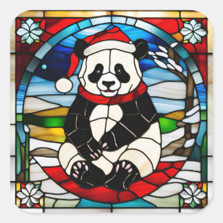 Panda Christmas Sticker