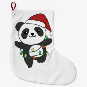 Panda Christmas Winter Animals Pandas Large Christ Large Christmas Stocking