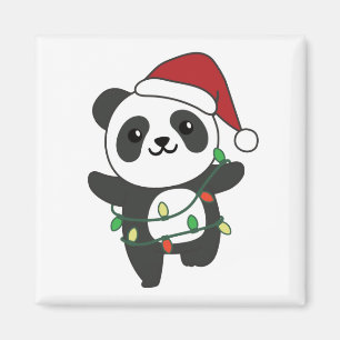 Panda Christmas Winter Animals Pandas Magnet