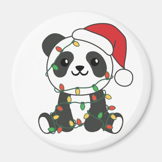 Panda Christmas Winter Animals Pandas Magnet (Front)
