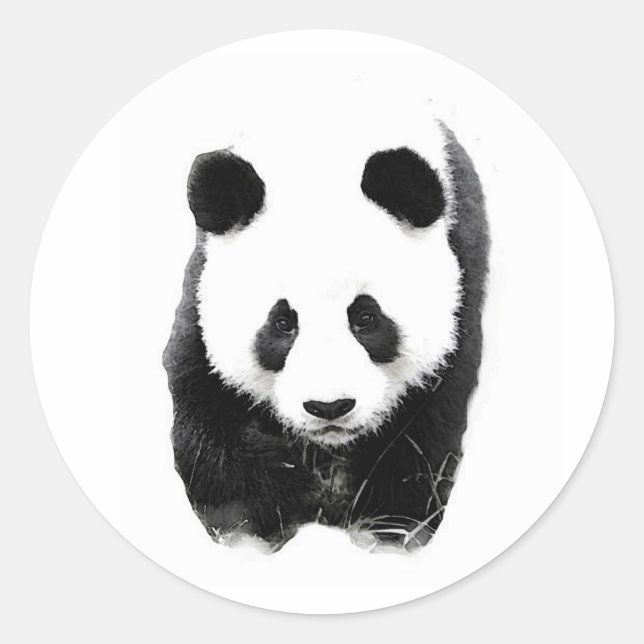 Panda Classic Round Sticker (Front)