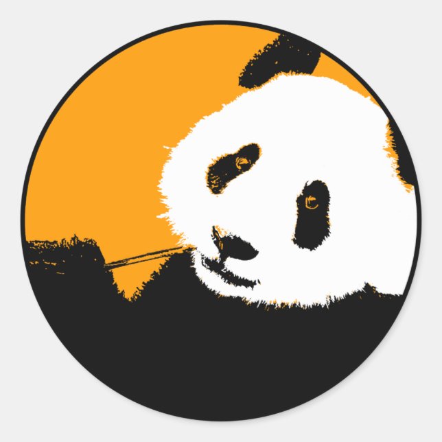 panda. classic round sticker (Front)
