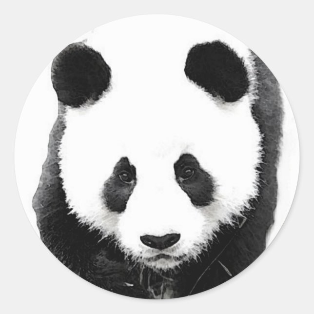 Panda Classic Round Sticker (Front)