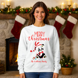 Panda Claus Family Christmas  Sweatshirt