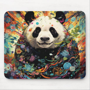 Panda Colourful Animal Enchanting  Mouse Pad