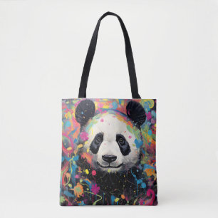 Panda Colourful Animal Enchanting  Tote Bag