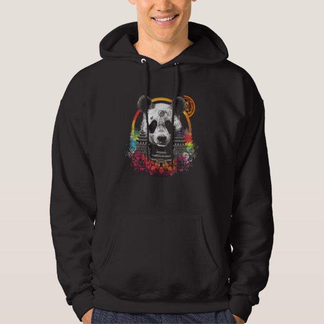 Panda Colourful Architecture  Animal  Animal Panda Hoodie (Front)